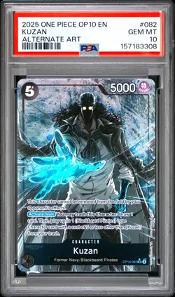 2025 ONE PIECE OP10-ROYAL BLOOD ALTERNATE ART #082 KUZAN PSA 10 - Image 1