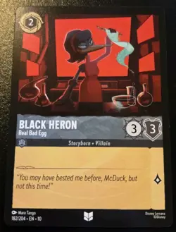 Black Heron - Real Bad Egg 182/204 Uncommon Whispers In The Well Disney Lorcana - Image 1