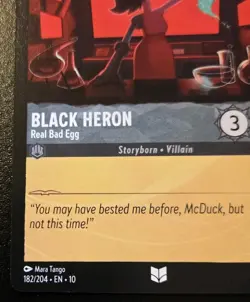 Black Heron - Real Bad Egg 182/204 Uncommon Whispers In The Well Disney Lorcana - Image 4