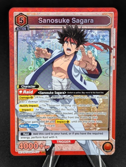 Union Arena Sanosuke Sagara UE11BT/RNK-1-077 (SR) - Rurouni Kenshin (UE11BT) - Image 1