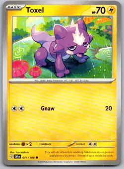 Toxel 071/198 Common Scarlet & Violet Pokemon Near Mint - Image 1