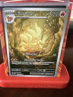 Pokemon TCG Ninetales 199/197 2023 Obsidian Flames Illustration Rare Card NM - Image 2
