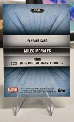 2026 Topps Chrome Marvel Comics MILES MORALES Fanfare #FF-29 - Image 2