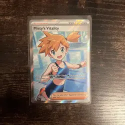 Pokemon TCG Pitch Black Misty’s Vitality Trainer Card Full Art - Image 1