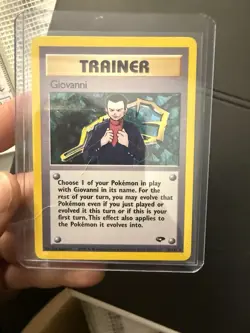 Pokemon TCG Giovanni Holo Rare Gym Challenge Unlimited 18/132 English Card - Image 1