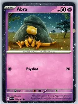 Abra (Cosmos Holo) 063/165 Promo Miscellaneous Cards & Products Pokemon NM Arita - Image 1