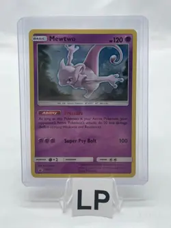Mewtwo SM77 Sun & Moon Black Star Promo Cosmos Holo Pokemon Card - LP - Image 5