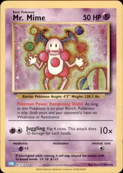 Mr. Mime 013/034 Holo Classic Collection Trading Card Game Classic Pokemon NM - Image 1