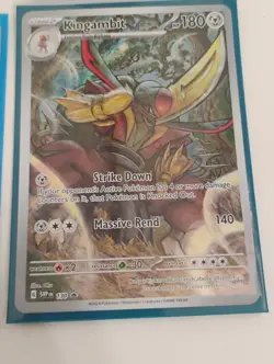 Pokemon Larvesta Illustration Rare/Full Art/Kingambit Promo Holo Cards - Image 2