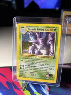 Pokemon TCG Card Giovanni's Nidoking 7/132 Holo Rare Gym Challenge 1999 LP - Image 5