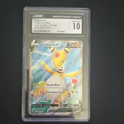 Pokemon Ampharos V Full Art 171/185 Ultra Rare Vivid Voltage CGC 10 Holo Card - Image 2