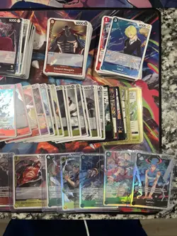 One Piece Tcg: 380 Card Lot: Common , Uncommon & Foils Nm - Image 2