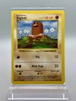 Diglett 47/102 Shadowless Base Set LP+ - Pokemon TCG Card - Image 1
