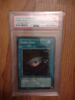 PSA 7 NM Dark Hole 052 2010-2017 LOB Reprint Yugioh Card Spell - Image 1