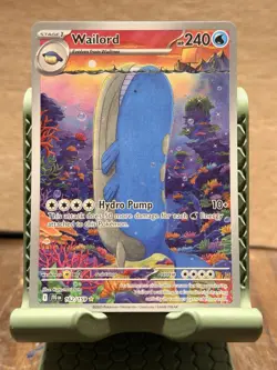 Pokemon TCG Wailord 162/159 Journey Together Illustration Rare Card NM Condition - Image 1
