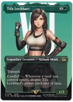 Magic the Gathering - Tifa Lockhart Borderless - RARE - Final Fantasy - #391 - M - Image 1