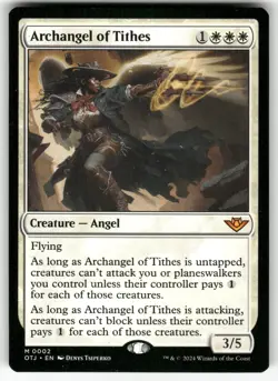 Archangel of Tithes 2 Outlaws of Thunder Junction Magic: The Gathering Foil NM - Image 1