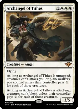 Archangel of Tithes 2 Outlaws of Thunder Junction Magic: The Gathering Foil NM - Image 3