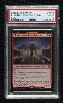 Electro Assaulting Battery Foil Magic: Marvel's Spider-Man SPM PSA 9 MINT - Image 1