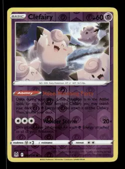 CLEFAIRY 062/196 COMMON LOST ORIGIN POKEMON REVERSE HOLO NM - Image 1