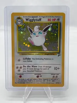 Pokemon TCG Base Set 2 Wigglytuff 19/130 Rare Holo LP Vintage WoTC 2000 - Image 1