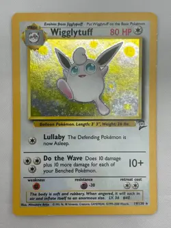 Pokemon TCG Base Set 2 Wigglytuff 19/130 Rare Holo LP Vintage WoTC 2000 - Image 3