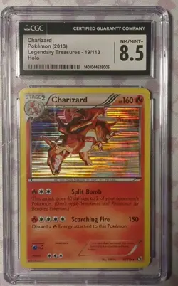 Pokemon Card Charizard CGC 8.5 Legendary Treasures 19/113 2013 Holo Rare - Image 1