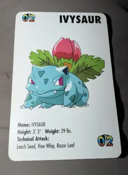 1998 KFC Nintendo Pokemon Mini Card Ivysaur 02 Pack Fresh Mint Condition Rare - Image 1