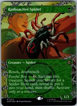 MTG RADIOACTIVE SPIDER (BORDERLESS) MARVEL'S SPIDER-MAN 212 FOIL NM - Image 1