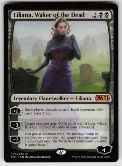 Liliana, Waker of the Dead 108 Mythic Core Set 2021 Magic: The Gathering NM - Image 1