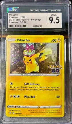 Pikachu SWSH234 SWSH: Sword & Shield Promo Cards Holo CGC Mint+ 9.5!!!!!! - Image 1