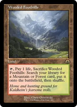 Wooded Foothills (Retro Frame) #441 (NM) Modern Horizons 3 MH3 Magic MTG - Image 1