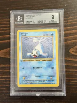 CGC 9 MINT Seel 1999 Base Set Shadowless 1st Edition 41/102 Pokemon Card - Image 1
