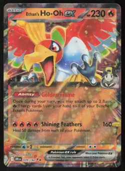 Ethan's Ho-Oh ex 039/182 Double Rare Destined Rivals Pokemon Holo Near Mint - Image 1