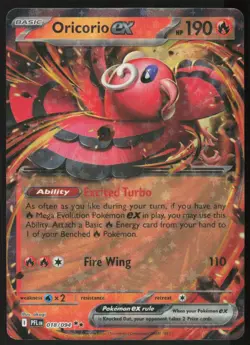 Oricorio ex 018/094 Double Rare Phantasmal Flames Pokemon Holo Near Mint - Image 1