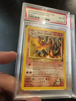 Pokemon TCG Blaine's Charizard Holo Rare PSA 8 - Image 2