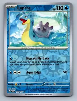 Lapras 131/165 Uncommon 151 Pokemon Reverse Holo NM/M - Image 1