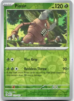 Pinsir 127/165 Uncommon 151 Pokemon Reverse Holo Near Mint - Image 1