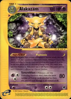 Alakazam 33/165 Rare Expedition Base Set Pokemon Lightly Played - Image 1