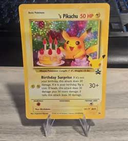 Pokemon Celebrations Holo Birthday Pikachu #24 NM - Image 2