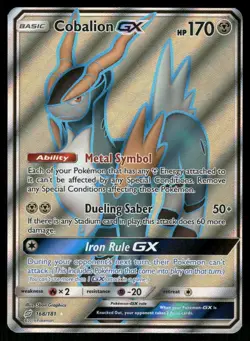 Cobalion GX 168/181 Ultra Rare Team Up Pokemon Holo Lightly Played - Image 1