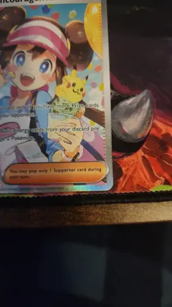 Rosa's Encouragement Secret Rare Full Art Holo 123/088 Pokemon TCG English - Image 4