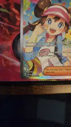 Rosa's Encouragement Secret Rare Full Art Holo 123/088 Pokemon TCG English - Image 5