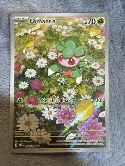 Fomantis 085/084 Me05: Pitch Black Illustration Rare NM Mint Pokemon - Image 1