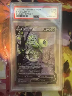 Pokemon Celebi V PSA 9 Full Art Holo Ultra Rare #245/264 - Fusion Strike 2021 - Image 1