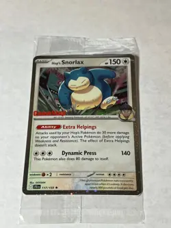 Hop's Snorlax (GameStop) (Cosmos Holo) 117/159 Pokemon SEALED - Image 1