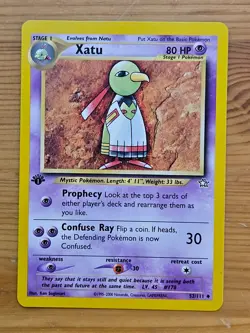 Pokemon TCG Xatu 1st Edition - 52/111 - Neo Genesis LP/NM WOTC. - Image 1