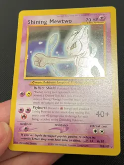 Shining Mewtwo 109/105 Neo Destiny English Vintage Pokemon Holo - Image 3