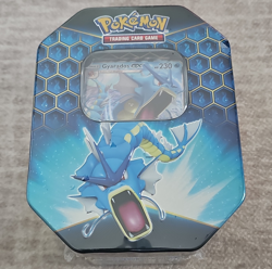 Pokemon TCG Hidden Fates Gyarados GX Sealed Tin w/ Promo & Boosters 2019 - Image 1