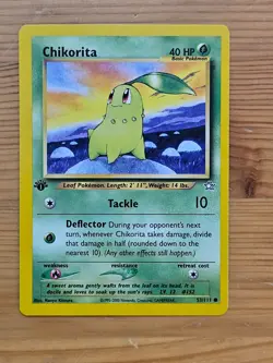 Pokemon TCG Chikorita Neo Genesis 1st Edition 53/111 LP/NM WOTC. - Image 1